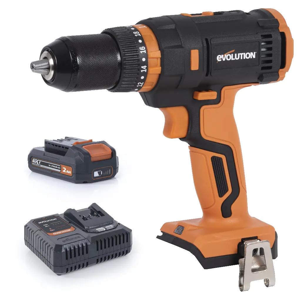 EVOLUTION POWER TOOLS - DRILL 3 FUNCTIONS R13CMB + BATTERY + FAST CHARGER