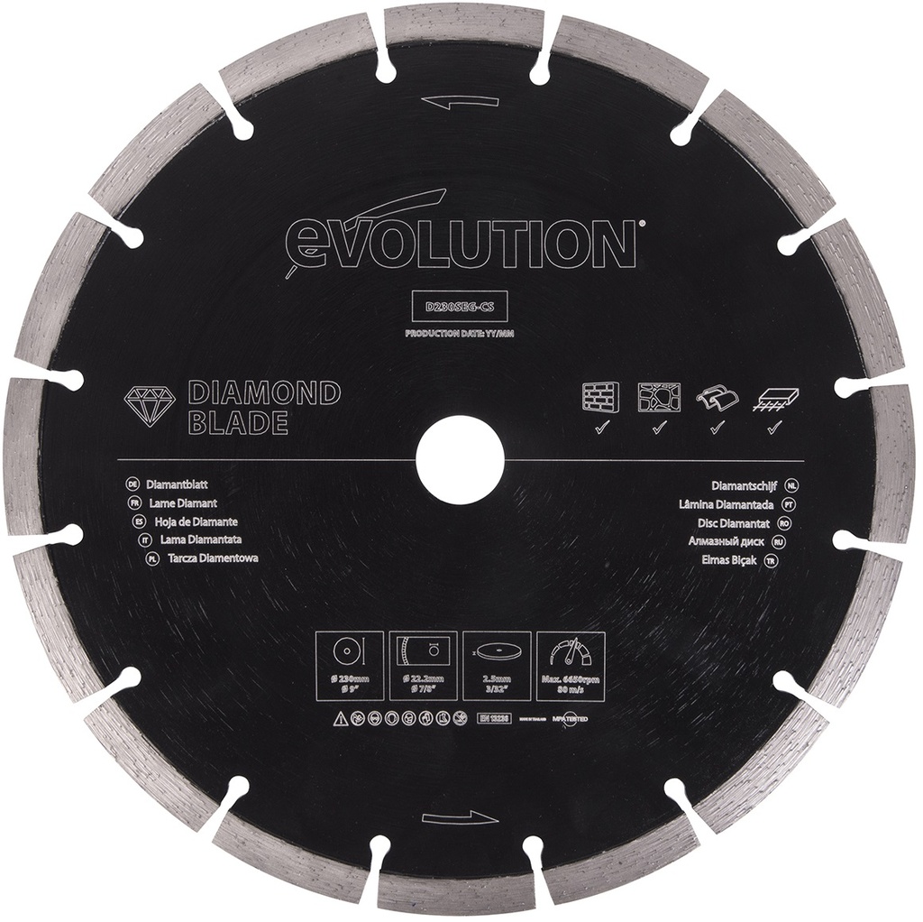 EVOLUTION POWER TOOLS - DIAMANTKLINGE FÜR ALLGEMEINE VERWENDUNG