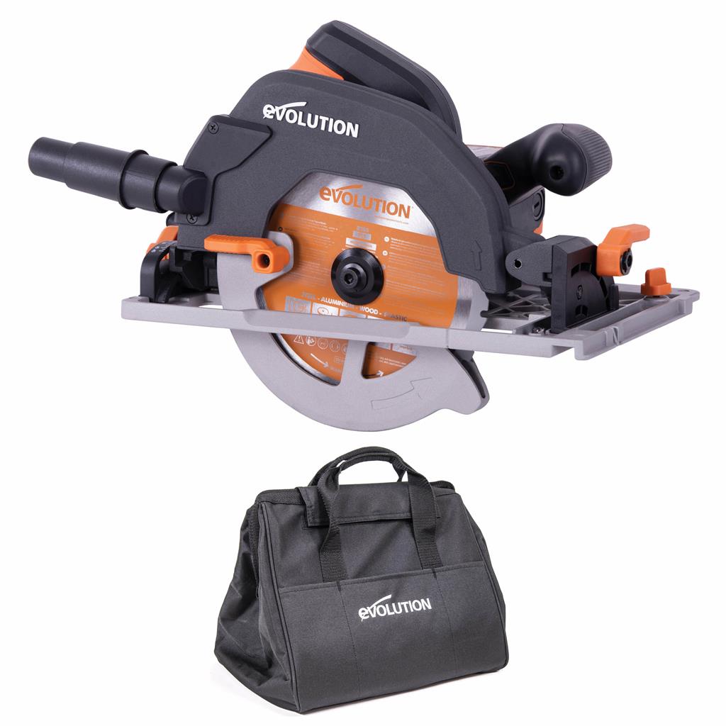 EVOLUTION POWER TOOLS - CIRKELZAAG VOOR GELEIDERAIL R185CCSX+ INCLUSIEF MULTIMATERIAAL ZAAGBLAD