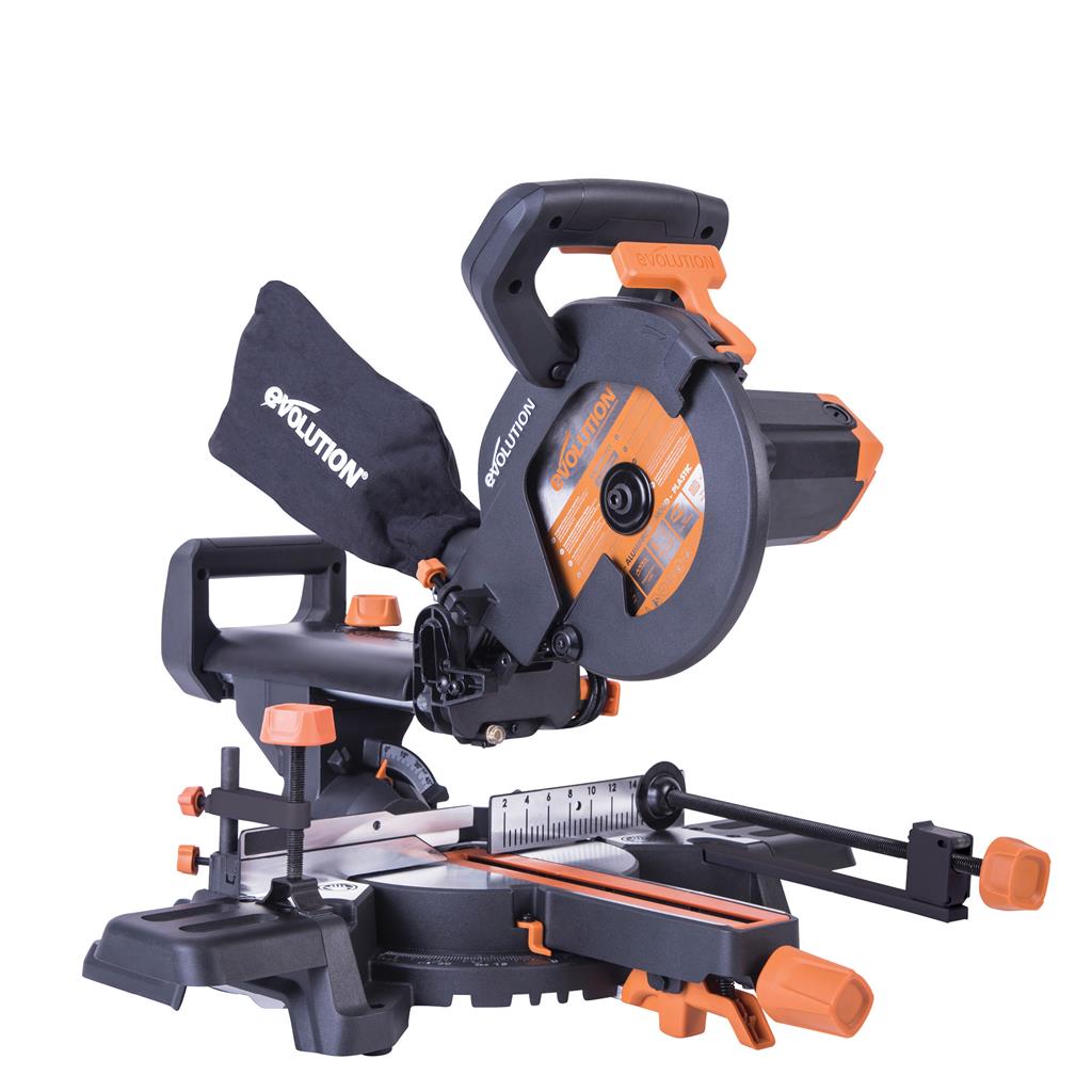 EVOLUTION POWER TOOLS - MULTIFUNCTIONAL MITRE SAW R210SMS+ INCLUSIVE SAW BLADE
