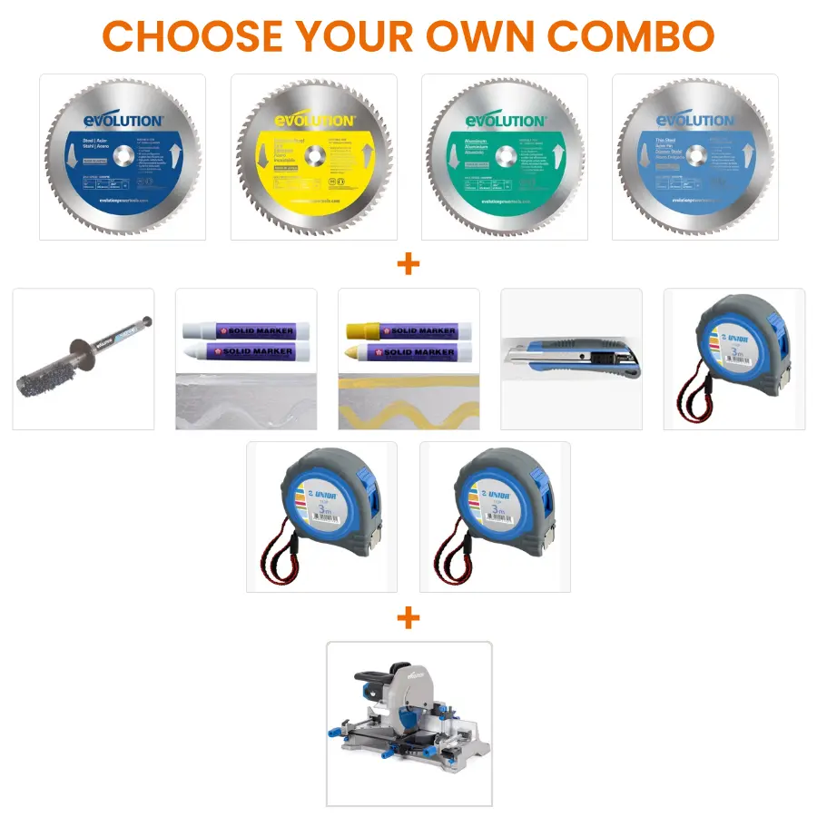 EVOLUTION POWER TOOLS - COMBO S355MCS + ACCESSORIES