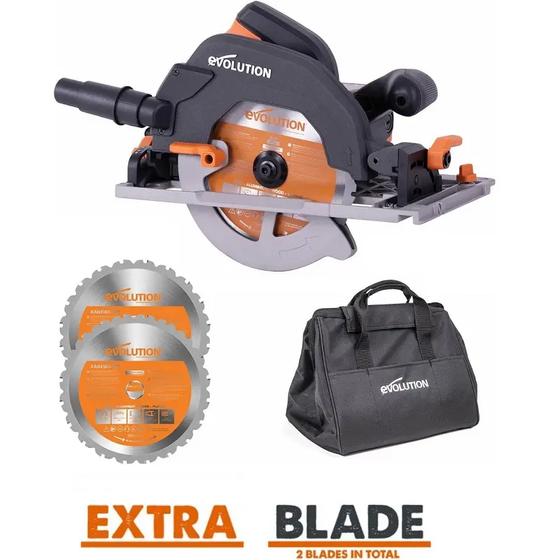 EVOLUTION POWER TOOLS - COMBOPACK R185CCSX+ EN ZAAGBLAD MULTIFUNCTIONEEL
