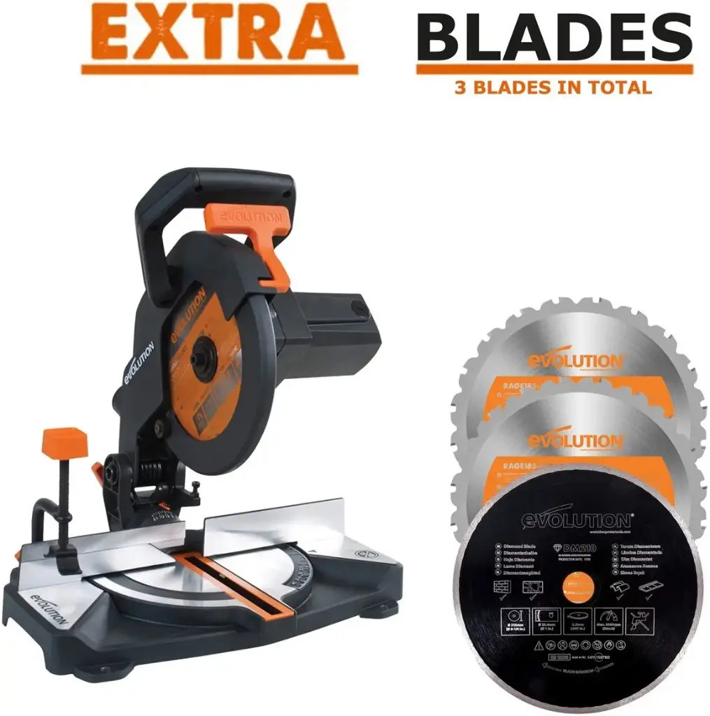 EVOLUTION POWER TOOLS - ENSEMBLE R210CMS + LAME MULTI + DIAMANT