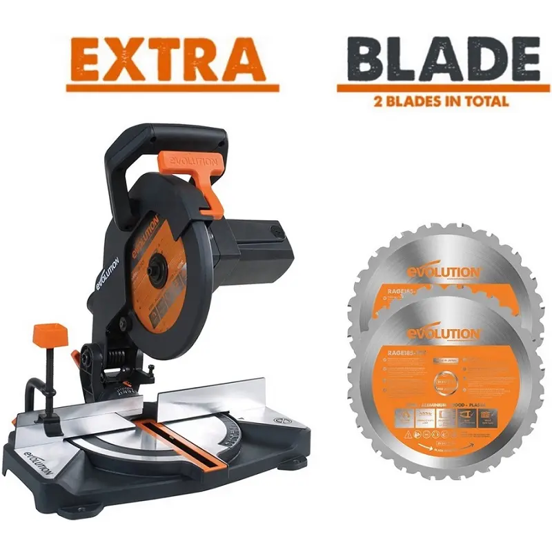 EVOLUTION POWER TOOLS - COMBOPACK R210CMS + ZAAGBLAD MULTIFUNCTIONEEL