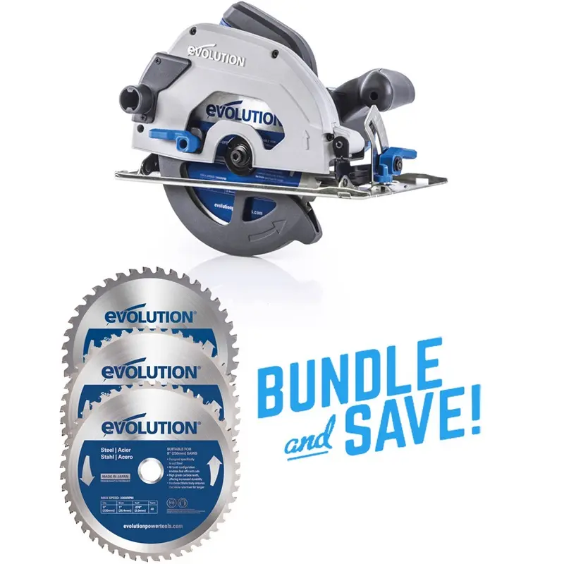 EVOLUTION POWER TOOLS - COMBOPACK S185CCSL + 2 X ZAAGBLAD IJZER