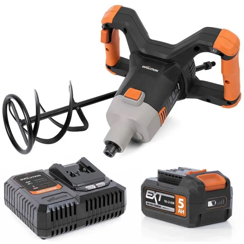 EVOLUTION POWER TOOLS - MIXER + BATTERY + FAST CHARGER