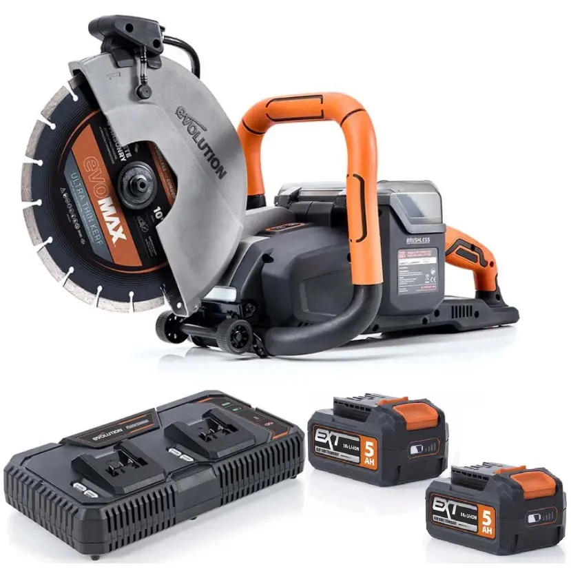 EVOLUTION POWER TOOLS – KOMBIPACK R260DCT-LI + 2 AKKUS 5AH + LADESTATION