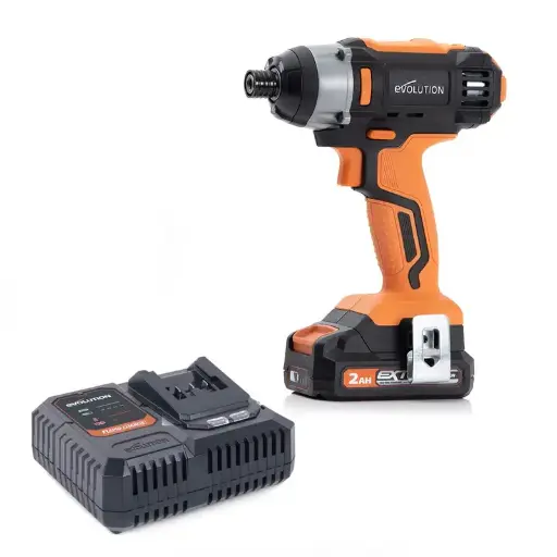 [614.LI.R180IDR] EVOLUTION POWER TOOLS - SCHLAGSCHRAUBER R180IDR + AKKU + SCHNELLLADEGERÄT