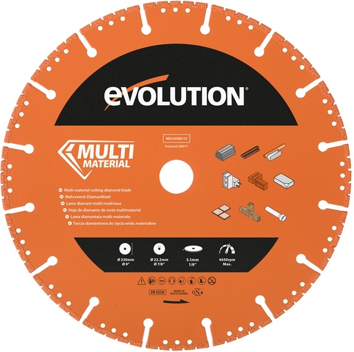 [614.EVO.MULTI.230] EVOLUTION POWER TOOLS - MULTIMATERIAAL DIAMANTBLAD