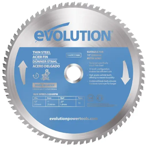 [614.EVOMIT.185.THIN] EVOLUTION POWER TOOLS - ZAAGBLAD DUN STAAL TOT 3 MM DIK - MS