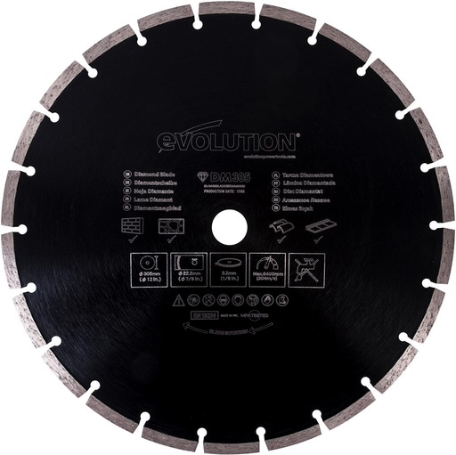 [614.EVO.DISC.305DIA] EVOLUTION POWER TOOLS - DISQUE DIAMANT POUR DISQEUSE