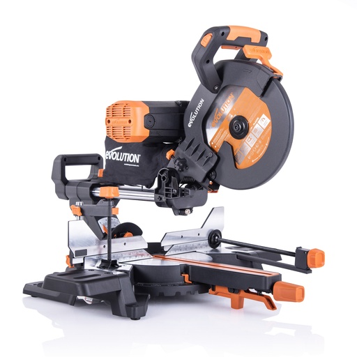 [614.EVOLU.R255SMSDB+] EVOLUTION POWER TOOLS - SCIE A ONGLET COULISSANT DOUBLE R255SMS-DB+