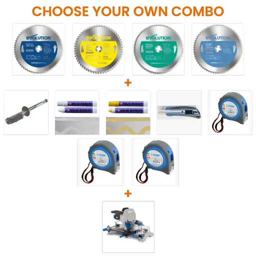 [614.COM.S335MCS] EVOLUTION POWER TOOLS - KOMBI S355MCS + ACCESSOIRES