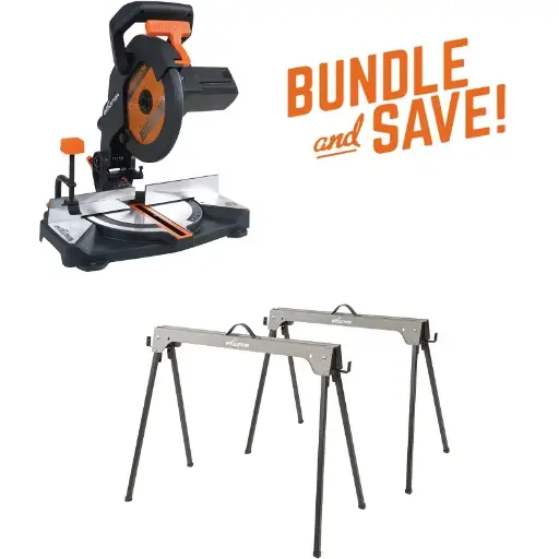 [614.BS.R210CMS.SAWH] EVOLUTION POWER TOOLS - COMBOPACK R210CMS + SAWHORSE