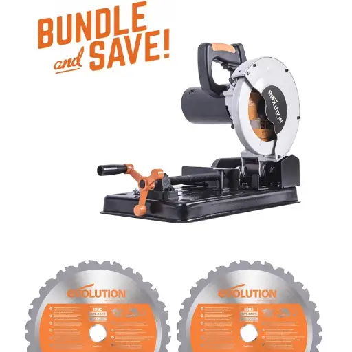 [614.BS.RAGE4.R185.2] EVOLUTION POWER TOOLS - KOMBI-SET RAGE 4 + 2 X MULTIFUNKTIONSSÄGEBLATT