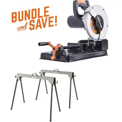 [614.BS.RAGE4.SAWH] EVOLUTION POWER TOOLS - COMBOPACK RAGE 4 + SAWHORSE