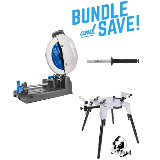 [614.BS.S355.CHO.CYC] EVOLUTION POWER TOOLS - COMBO PACK S355CPS + CUTTING STAND + CYCLONE DUST COLLECTOR