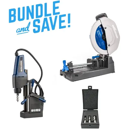 [614.BS.S355.EV42.K3] EVOLUTION POWER TOOLS - KOMBI-SET S355CPS + EVOMAG42 + KERNBOHRER-SET