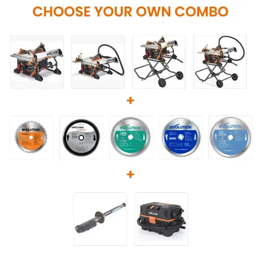 [614.COM.R255TBL] EVOLUTION POWER TOOLS - KOMBI R255TBL